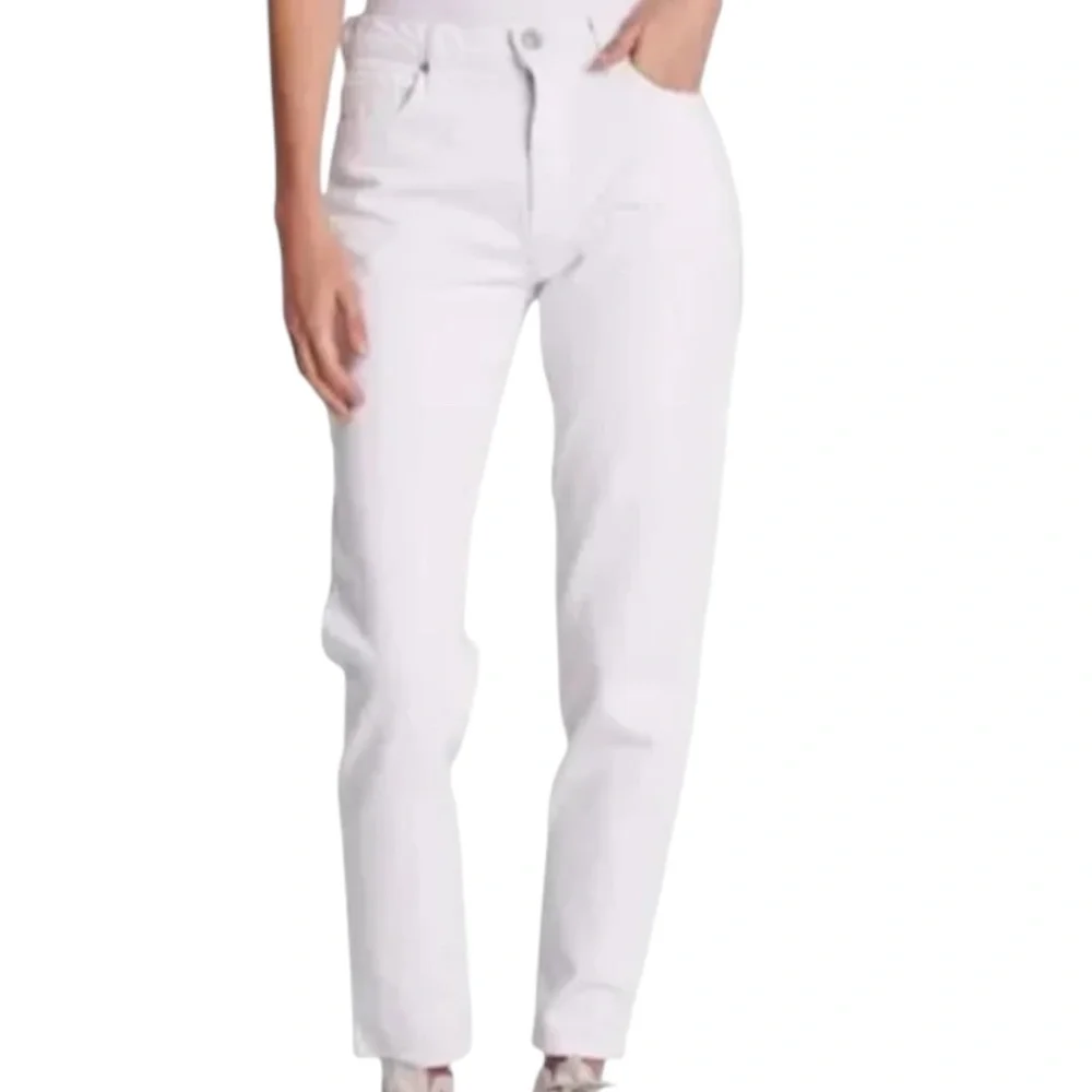 Hudson Bettie High Waist Tapered Jeans White Size 31 NWT